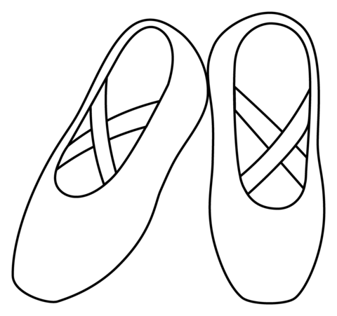 Ballet Shoes Emoji Coloring Page